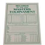 1962 Records of the Masters Tournament Card