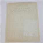 1965 Records of the Masters Tournament Card