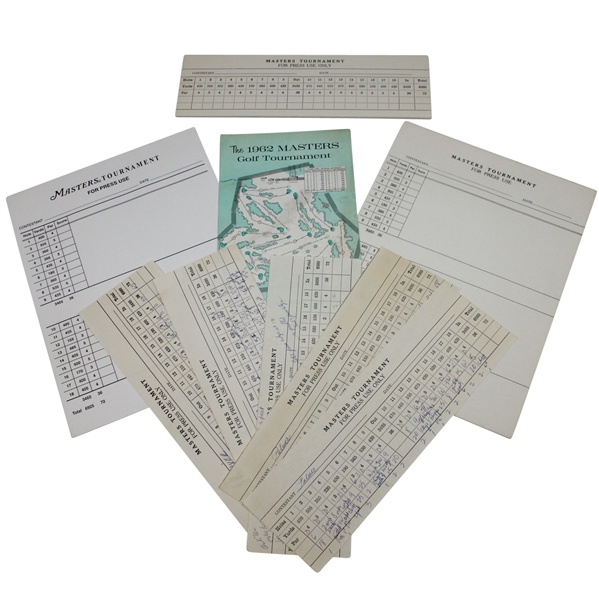 Three Masters Press Scorepads and 1962 Masters Pamphlet