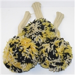 Jack Nicklaus Game Used Shaggy Knit Headcovers with Golden Bear Logo - Three