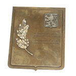 1937 Czechoslovak Open Ladies Championship Metal Crest/Weight