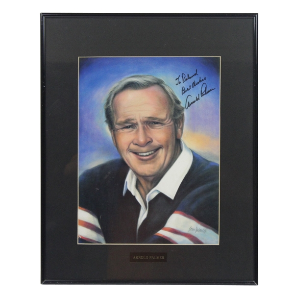 Arnold Palmer Signed Original Portrait Artwork FULL JSA #Y39240