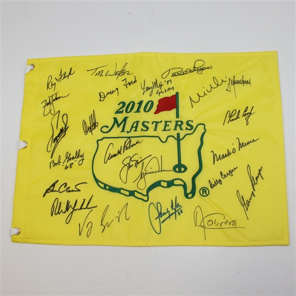 Ray Floyds 2010 Masters Champs Dinner Flag - 23 Champs! JSA ALOA
