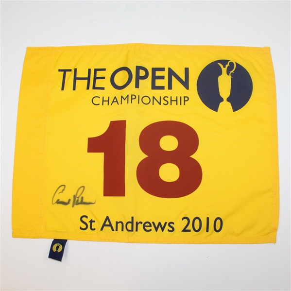 Arnold Palmer Signed 2010 British Open Flag JSA ALOA
