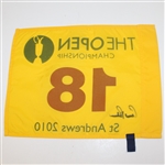 Arnold Palmer Signed 2010 British Open Flag JSA ALOA