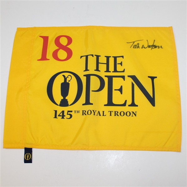 Tom Watson Signed 2016 British Open Flag JSA ALOA