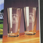 Unopened Set of 2016 US Open at Oakmont Etched Beer Glasses