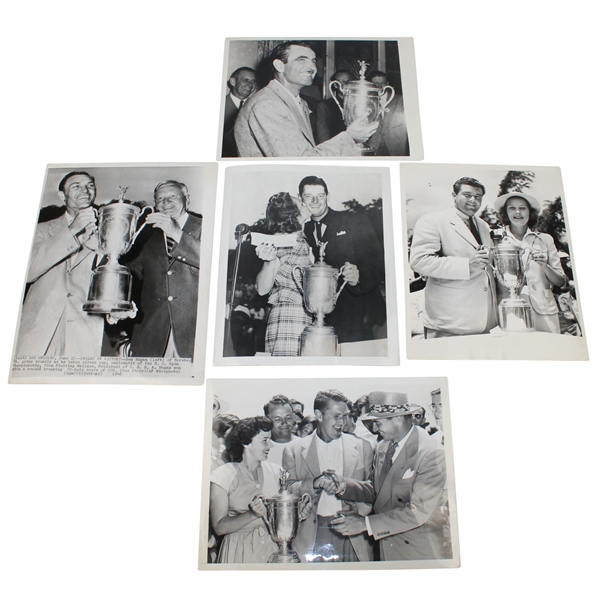 Little(40), Hogan(48), Mangrum(46), Worsham(47) & Middlecoff(49) Original US Open Wire Photos