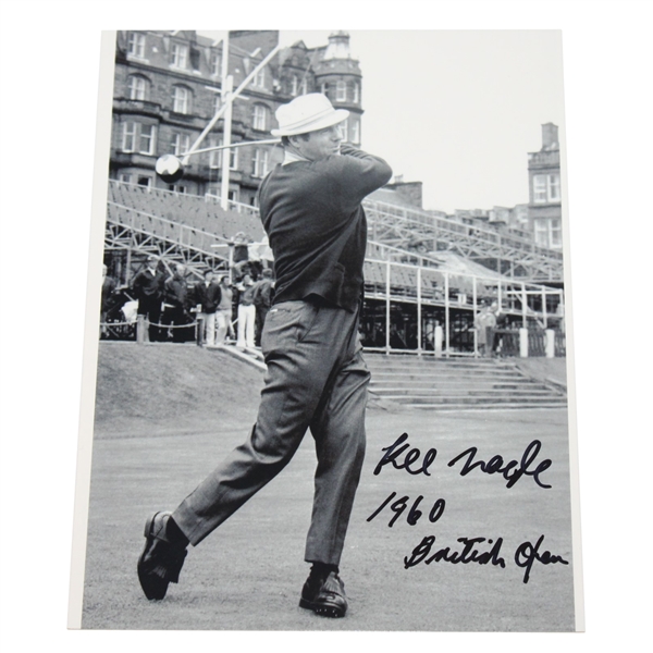 Kel Nagle Signed 1960 Open Championship Wire Photo with Inscription JSA ALOA