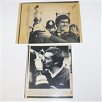 Ten Assorted Wire Photos of British Open Champs with Claret Jug