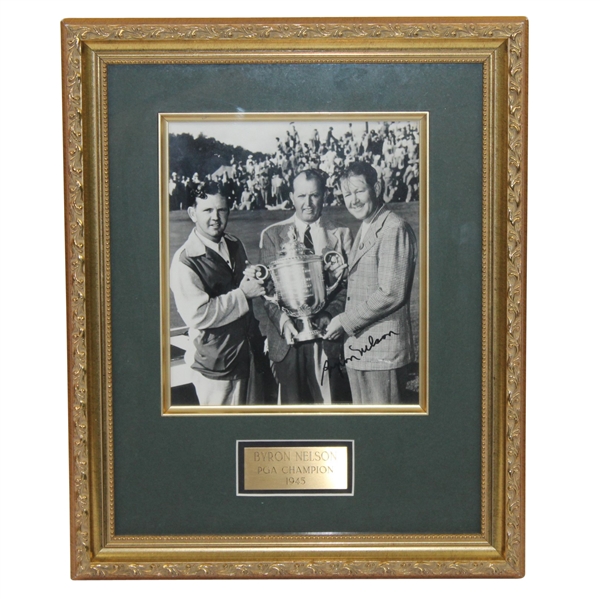 Byron Nelson Signed PGA Champ Photo - Frame JSA ALOA
