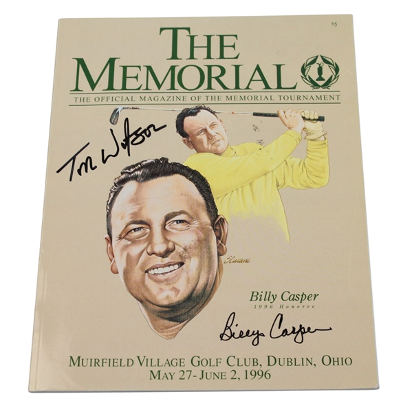Tom Watson & Billy Casper (Honoree) Signed Memorial Tournament Program JSA ALOA