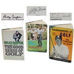 Billy Casper, Gay Brewer, & Dow Finsterwald Signed Golf Book Biographies JSA ALOA