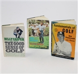 Billy Casper, Gay Brewer, & Dow Finsterwald Signed Golf Book Biographies JSA ALOA