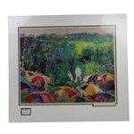 "Arnie in the Rain" LeRoy Neiman Print Signed W/ Arnold Palmer Cut Auto Added- JSA #P12454