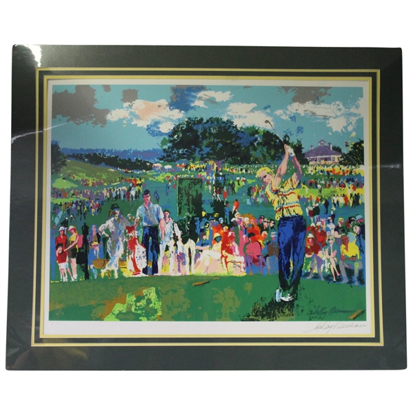 Leroy Neiman Signed Augusta Golf 1990 Serigraph-Depicts Nicklaus/Faldo @ Masters- JSA ALOA