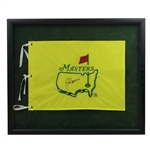 Jack Nicklaus Signed Masters Undated Embroidered Flag - Framed JSA ALOA