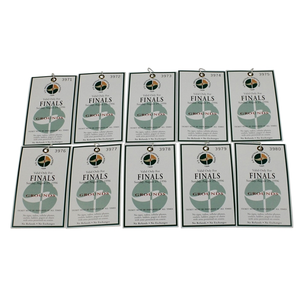 Ten 1996 US Amateur at Pumpkin Ridge Sunday Final Day Grounds Tickets #3971-3980