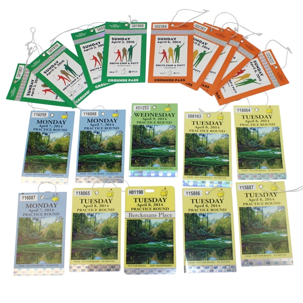 2016 Berckmans Tuesday Badge Plus Eighteen 2016 Masters Practice Round Tickets