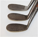 Set of Three Deep Groove Irons - Spalding F-6, Chattell, & Bakspin