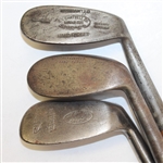 Set of Three Deep Groove Irons - Spalding F-6, Chattell, & Bakspin