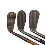 Three Deep Groove Irons: Backspin Pitcher, Spalding Dedstop, & Wilson 2-A Mashie