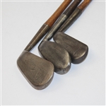 Three Deep Groove Irons: Backspin Pitcher, Spalding Dedstop, & Wilson 2-A Mashie