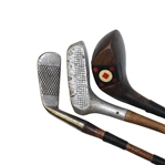Three Golf Clubs: Taplow Wood, G.S. Sprague Cleek, & Spalding Aluminum Putter