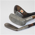 Three Golf Clubs: Taplow Wood, G.S. Sprague Cleek, & Spalding Aluminum Putter