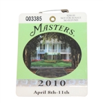 2010 Masters Tournament Badge #Q03385 - Phil Mickelson Winner
