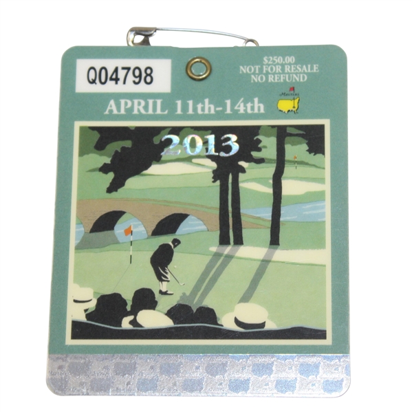 2013 Masters Tournament Badge #Q04798 - Adam Scott Winner
