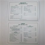 2005 Masters Tournament Clubhouse Menu - Tiger Woods Winner