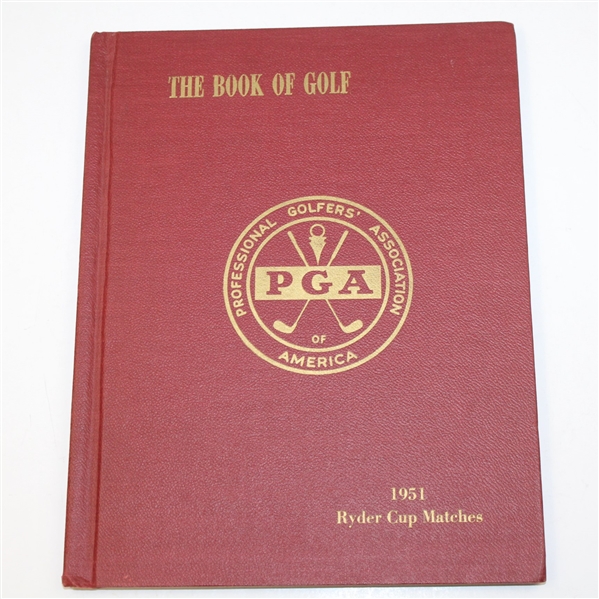 1951 Ryder Cup Matches at Pinehurst Hard Cover Program - USA 9 1/2 - 2 1/2