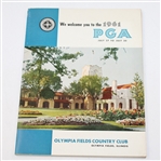 1961 PGA Championship at Olympia Fields Program - Dow Finsterwald Winner