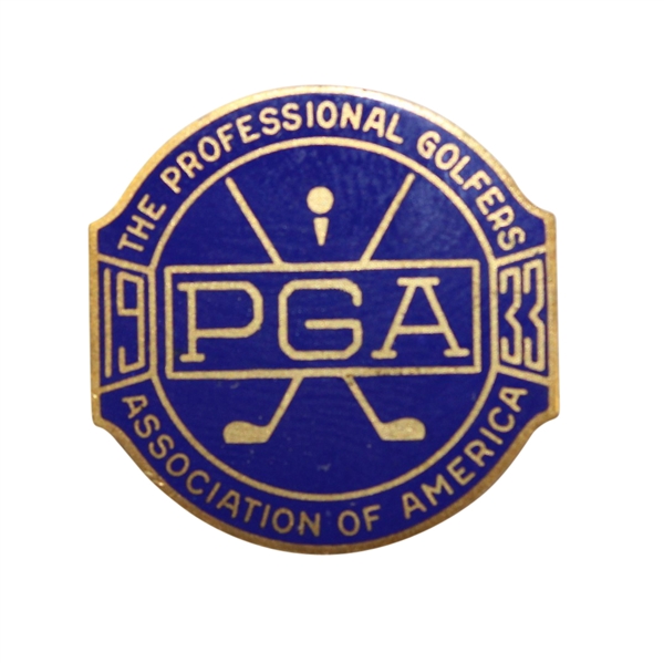 1933 PGA Championship at Blue Mound G&CC Contestant Badge - Gene Sarazen Winner