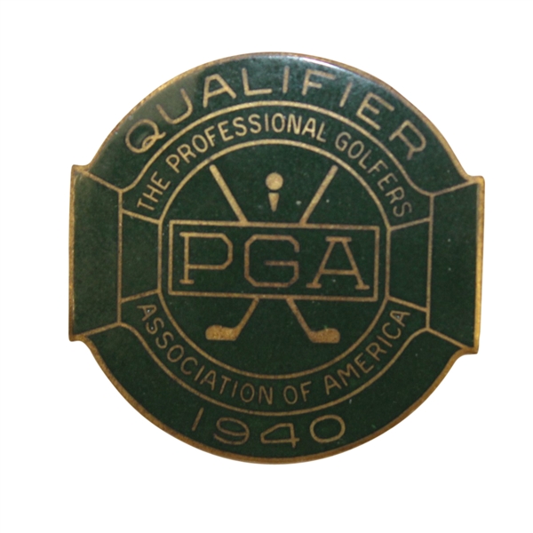 1940 PGA Championship at Hershey CC Contestant Badge - Byron Nelson Winner