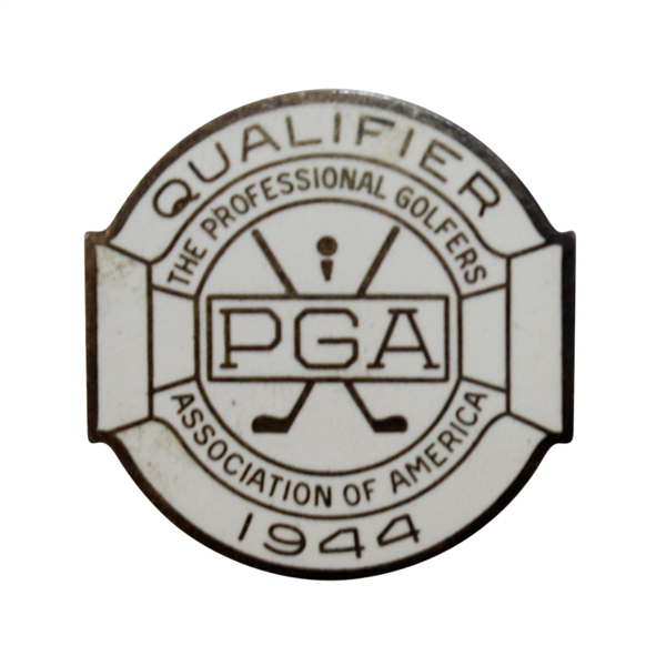 1944 PGA Championship at Manito G&CC Contestant Badge - Bob Hamilton Winner