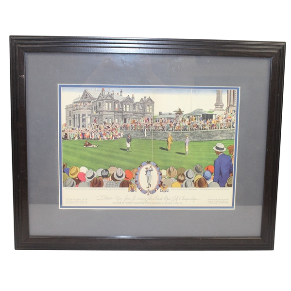 Currier and Ives Framed Centerfold- Bobby Jones Winning British Open