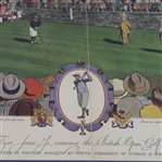 Currier and Ives Framed Centerfold- Bobby Jones Winning British Open