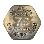 Metal "Caddie" Badge from St. Louis Country Club