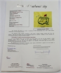 Tiger Woods Signed Undated Masters Flag- Personalized JSA # Y96164
