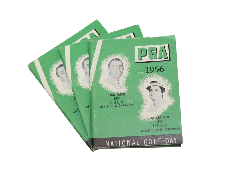 1956 5th Annual National Golf Day Medal "I Beat Fay Crocker"- Set of 3