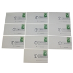 Ten Bobby Jones Stamped First Day Issue Cachets