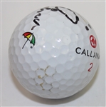 Arnold Palmer Signed Match Used Personal Umbrella Golf Ball JSA #X67918