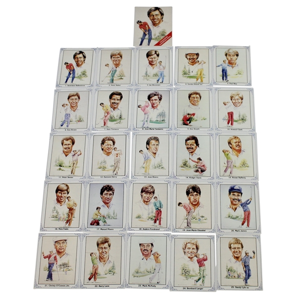 Set of 25 Panasonic European Open Golf Cards