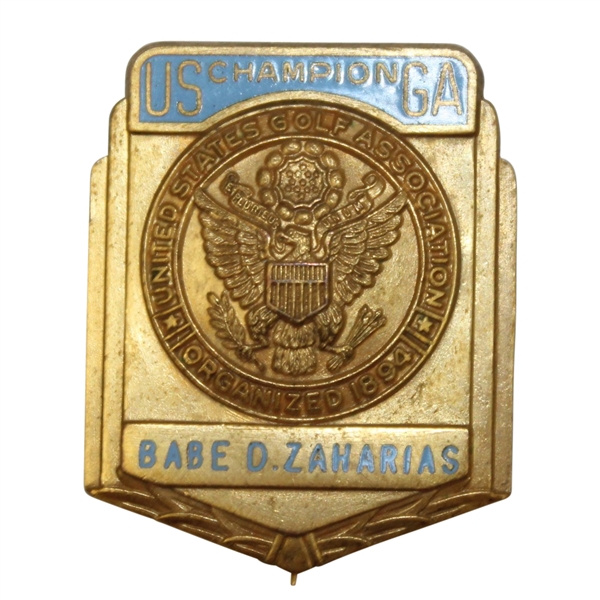 1949 Babe D. Zaharias USGA Womens Open Past Champions Contestants Pin Medal