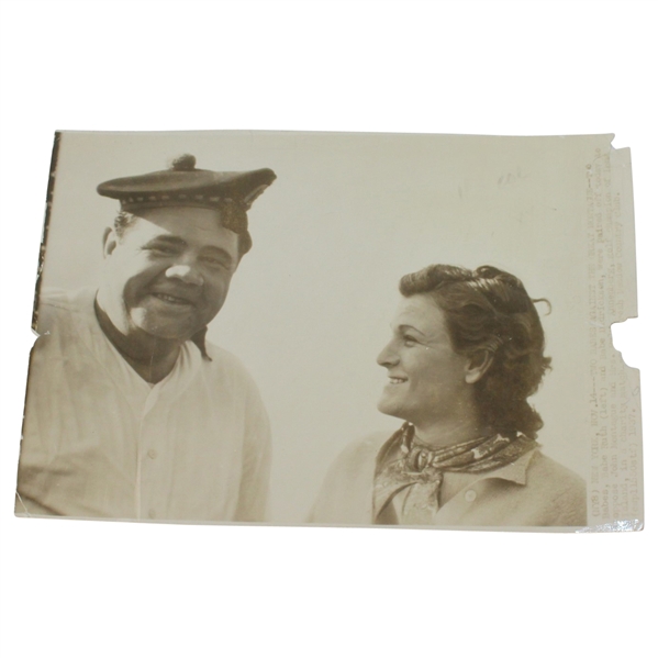 1937 Babe Ruth & Babe Zaharias Wire Photo - Babe & Babe