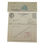 Fruitland Nurseries Check (1929) and Invoice (1931) - Augusta Grounds Founded Upon