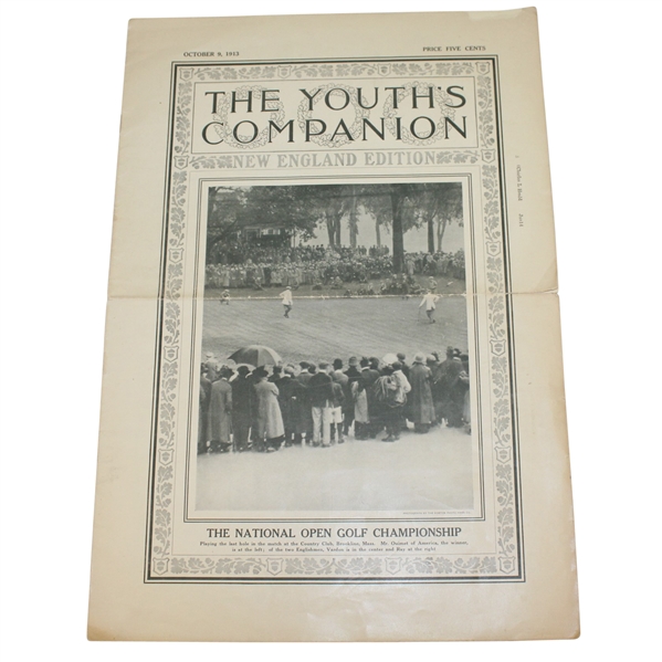 The Youths Companion Oct. 9, 1913 Issue with Ouimet, Vardon, and Ray on Cover