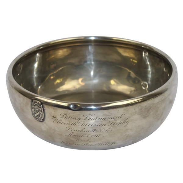1917 Pinehurst CC Spring Tournament Sterling Trophy Won by Abram Darst Wilt Jr. 
